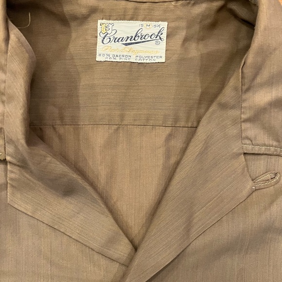 Vintage ‘60s button-up dress-shirt by Cranbrook with pearlized button detail - Picture 3 of 5